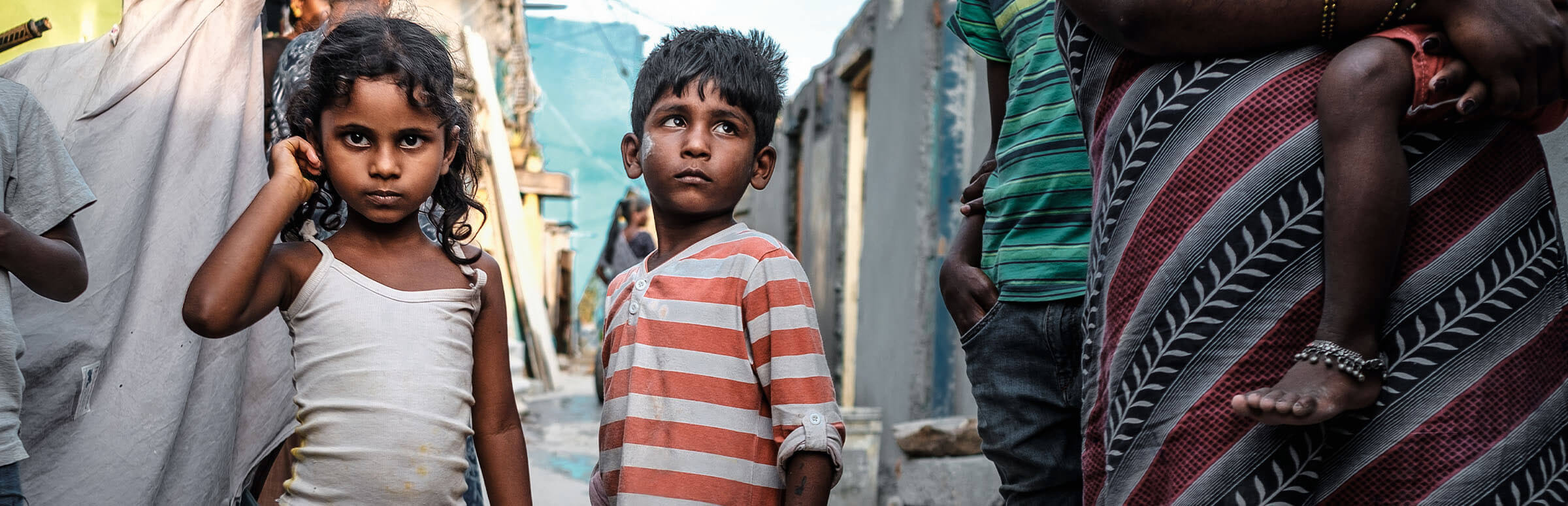 Kinder in dem Slum Doddignuta. (Quelle: Jakob Studnar)